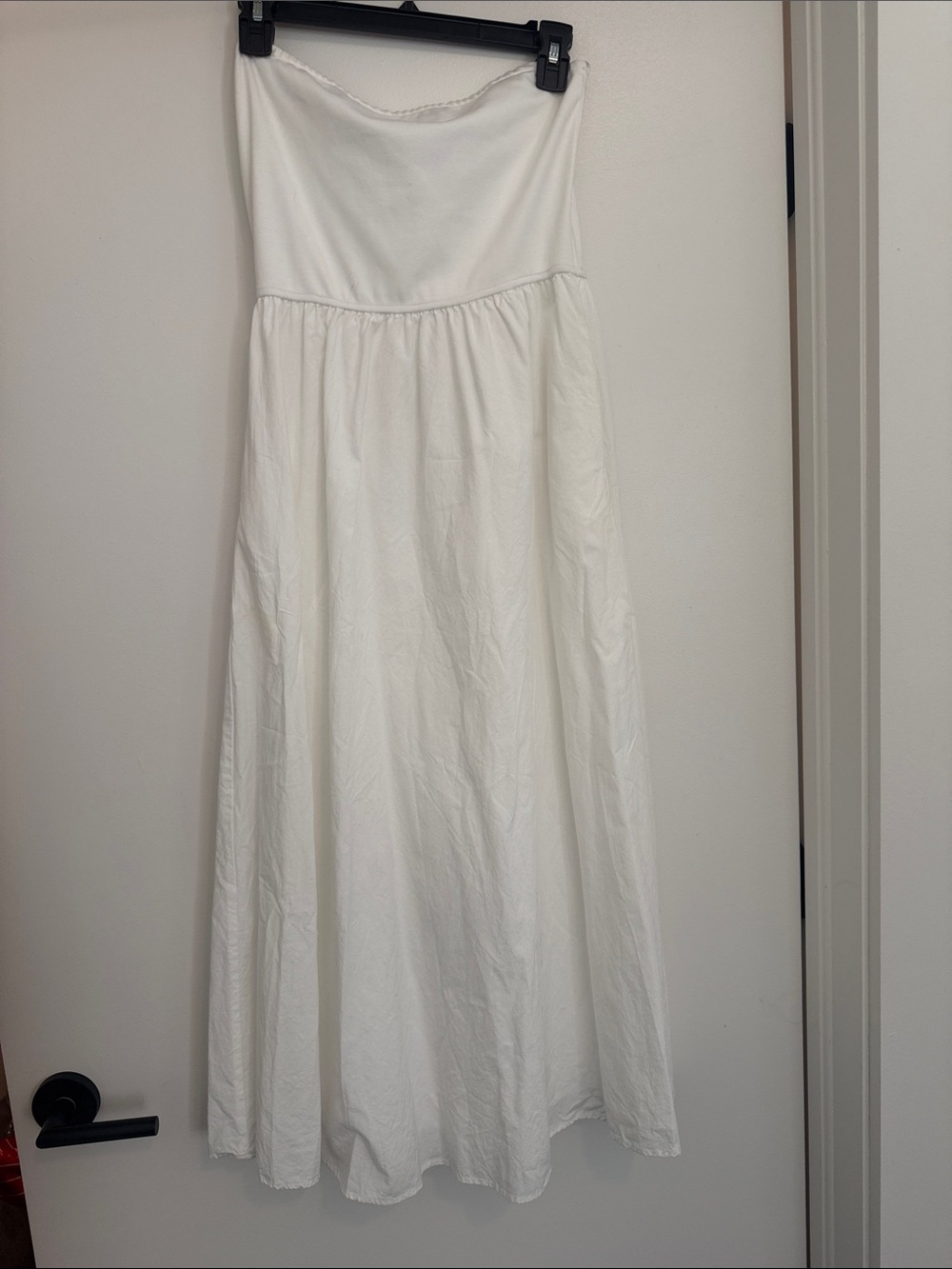 White Strapless Maxi Dress